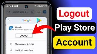 Play store id logout kaise kare 2024  How To Logout Play Store Account