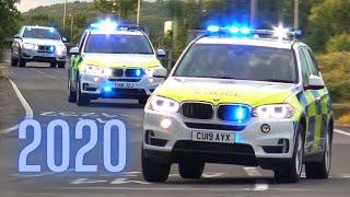 UK POLICE IN ACTION - BEST OF 2020 - Police Cars Responding Unmarked Cars & ARMED Convoys