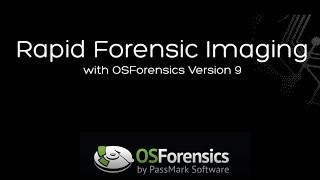 OSForensics V9 Imaging Speeds