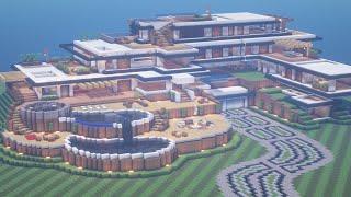 Minecraft Modern Mega Mansion Tutorial Pt. 1  Architecture Build #12