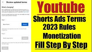 How to Accept New YouTube Terms on Mobile  New Terms 2023  Shorts Monetization Update 2023