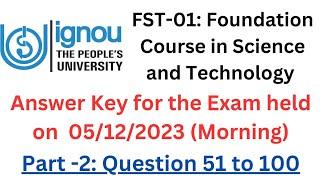 FST-01 December 2023 Solution  Exam held on 05122023  Ans Key  IGNOU @naviclasses