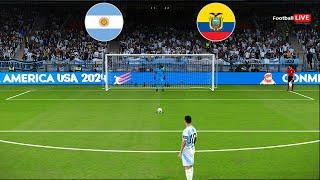 Argentina vs Ecuador - Penalty Shootout  Copa America 2024  Messi vs Ecuador  PES Gameplay