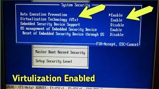 enable virtualization in windows PC BIOS