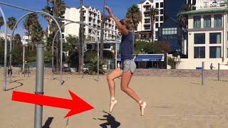 Amazing Ballerina Tiptoes Across Slackline & More  People Are Awesome