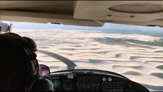 Flying a Cessna 172 Skyhawk over Lençóis Maranhenses  Voar Fotografia Aérea   Brazil  * * * * *