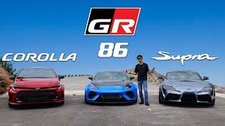 TOYOTA GR BATTLE TURBO 86 VS SUPRA VS COROLLA