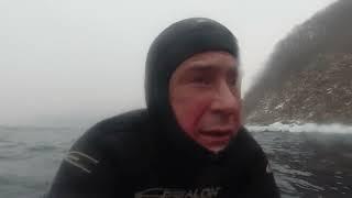 Открыл сезон вода 1° градус  18.02.23. Холодно... холодно.. но ни чё 