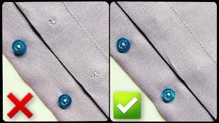 Finishing के साथ बटन लगाना सीखें  How To Sew Buttons With Proper Finishing  Stitch By Stitch