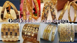 Gold kada bangles design latest collection*️October 2023