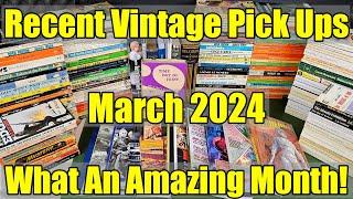 VINTAGE Book + PAPERBACK Pickups - March 2024 - What An Amazing Month - Vintage SF - ASMR Maybe