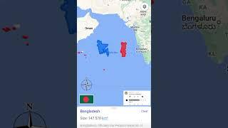 Portugal Vs Bangladesh land area size comparison #shorts #landarea #country_comparison