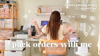 packing orders for my stationery business  2 hours real time packstudy with me asmr & soft music