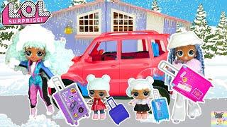 Full Movie - OMG Winter Chill Road Trip Ski Cabin Vacation with LOL Surprise Big Sister & Lil Sister