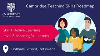 Skill 4 Active Learning. Why is the lesson meaningful? Level 3.  Cambridge Teaching Skills Roadmap