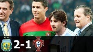 Messi vs Ronaldo First International Friendly Argentina 2-1 Portugal All Goals & Highlights HD 720p