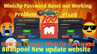 8 Ball Pool - Pure miniclip password change method  Gmail & FB linked not possible   100%  Trick