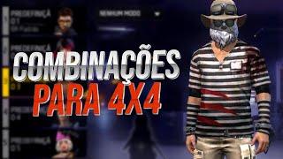 SKINS PARA 4X4  X1 • MELHORES COMBINAÇÕES DE ROUPAS NO FREE FIRE