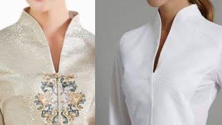 How to make a Built Up Collar  High Neck Collar  Neckline