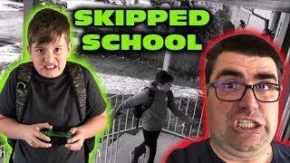 Kid Temper Tantrum Skips School For Fortnite Season 8 - Caught On Security Camera