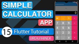 15 - Simple Calculator App in Flutter  Android Studio Tutorial 2020  HindiUrdu