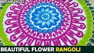 AMAZING Rangoli Design  Best Traditional Rangoli Designs at Home  Simple Designs  Indian Rangoli