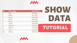 PHP & MySQL Tutorial Displaying Database Data in HTML Tables