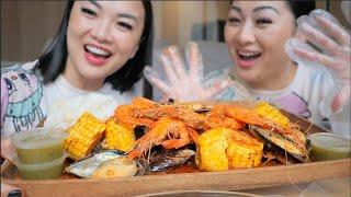 SEAFOOD BOIL *THAI STYLE SISTERS MUKBANG  SASVlogs