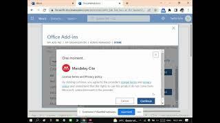 Add Mendeley to MS Word 365