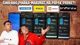 Tecno Pova 3 vs Poco C40 vs Redmi 10a vs Infinix Hot 12 Play Battery Test