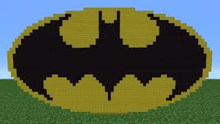 Minecraft Tutorial How To Make The Batman Logo