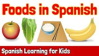 Foods in Spanish  Spanish Learning for Kids