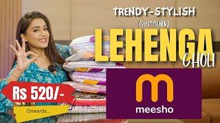 Festive special *MEESHO LEHNGA* UNSTITCHED  Latest Collection  Honest review  gimaashi