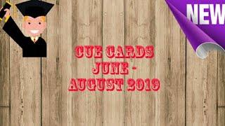 New cue cards list june to August  2019