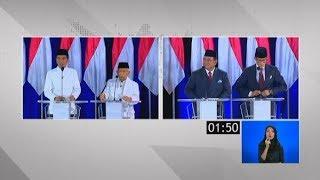 Inilah Momen-Momen PanasAntara Jokowi-Maruf Vs Prabowo-Sandiuno di #DebatKelimaPilpres2019