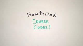 Course Codes 101 UofT Facutly of Arts and Science