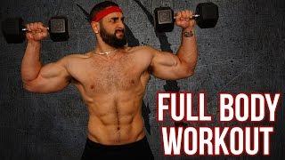 15-Minute Home Full Body Workout With Dumbbells Killer Total Body Muscle Building Workout