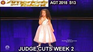 Sophie Fatu 5yo singer FULL PERFORMANCE New York New York Americas Got Talent 2018 Judge Cuts 2 AGT