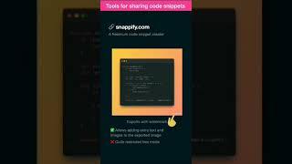 Four Tools for Beautifying Code Snippets #codesnippets#codescreenshots#codesharing #shortsvideo