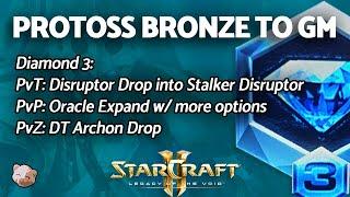 StarCraft 2 New PROTOSS Builds for Each Matchup in D3  PART 6 Bronze to GM Series B2GM