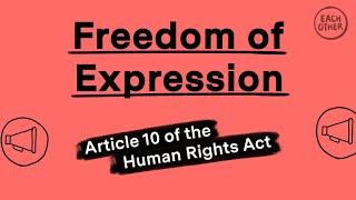 The right to freedom of expression explained in 2 minutes