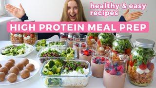 Healthy & High protein Meal Prep with Easy Recipes  Back to School  Work Recipes