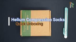 Helium Compression Socks - Cure Swelling & Better Blood Flow - Quick UNBOXING & Review