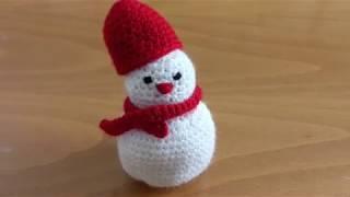 رجل الثلج كروشيهhow to crochet snowman amigurumi