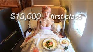 13 HOURS IN A $13000 FIRST CLASS AIRPLANE SEAT ALONE AT 21 YEARS OLD