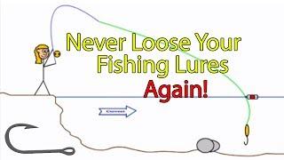 How to free a snagged fishing hook in a river Genie in a bottle trick