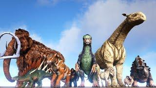 ALL HERBIVORES BATTLE ROYALE Free For All  ARK Survival Evolved  Cantex