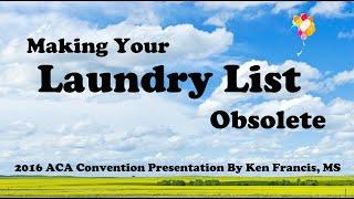 Adult Children of Alcoholics ACA  Making Your Laundry List Obsolete from 2016 ACoA convention