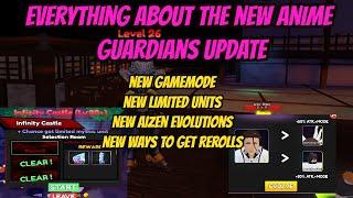 Everything about the new Anime Guardians Update  New Infinite Tower Gamemode and Limited Units