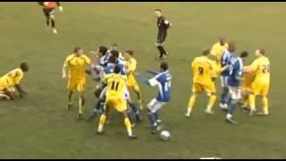 Macclesfield v Wycombe Football Punch Up